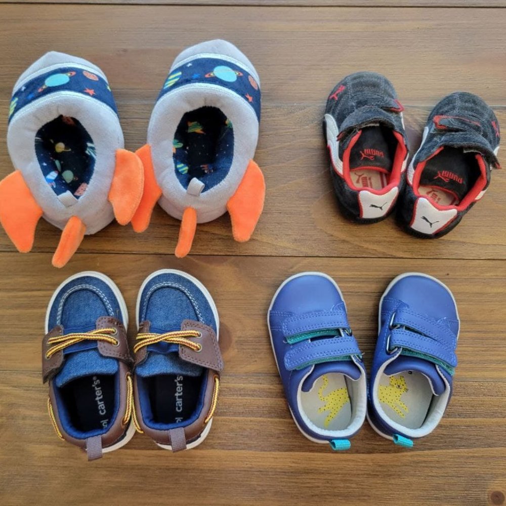 LOT of (4) Boys Size 5 Shoes (Ten Little, Puma, Carter's) FREE SHIPPING!!!